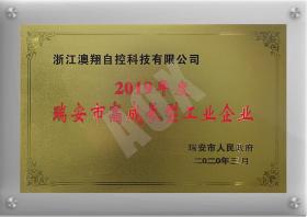 瑞安市高成长型工业企业