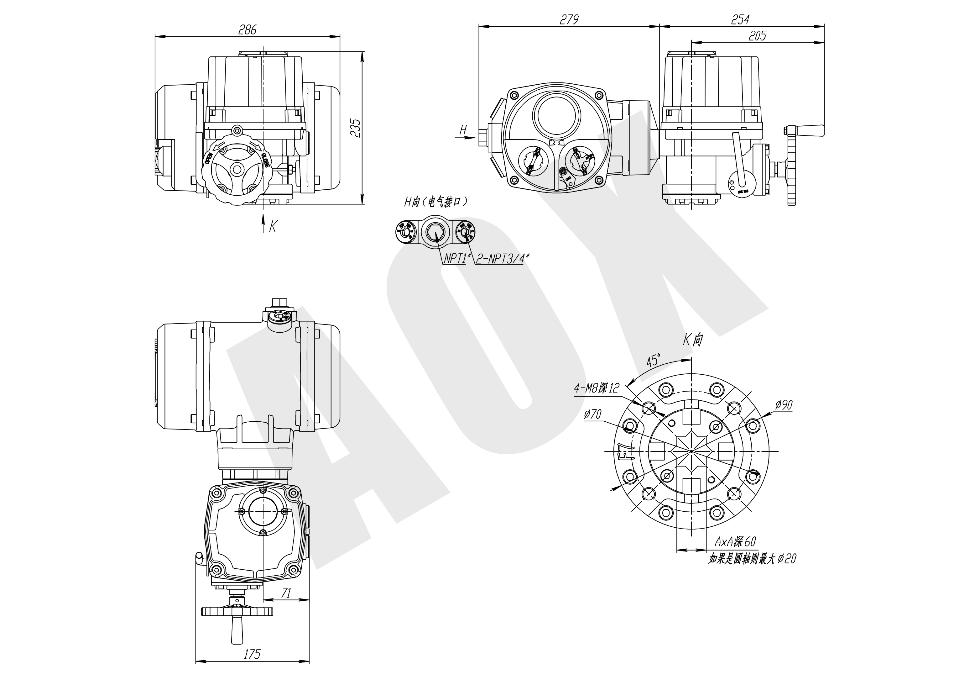 电动执行器外形图.（CHQ-050~010）png